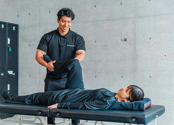 ストレッチ施術の様子