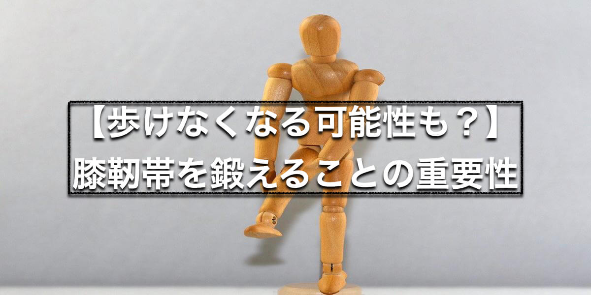 【歩けなくなる可能性も?】膝靭帯を鍛えることの重要性