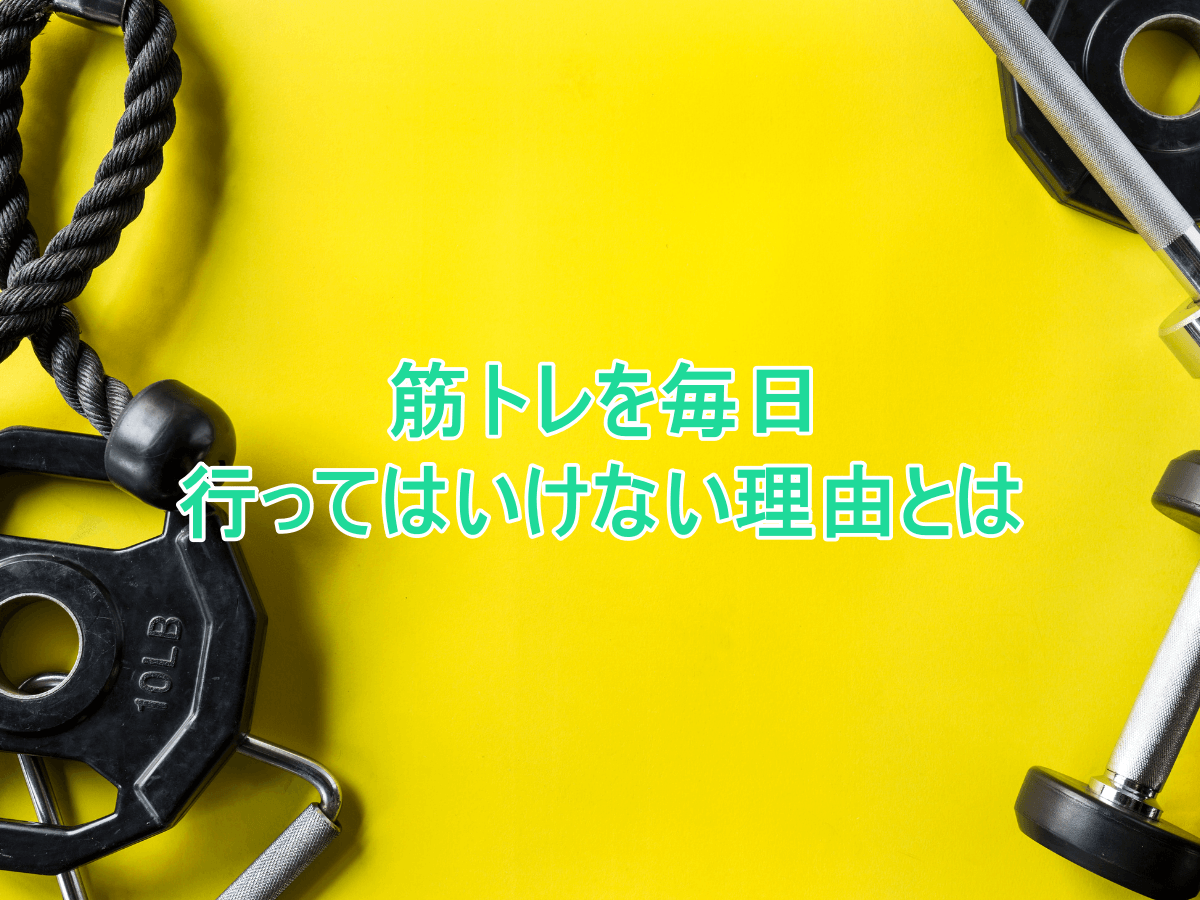 筋トレを毎日行ってはいけない理由とは