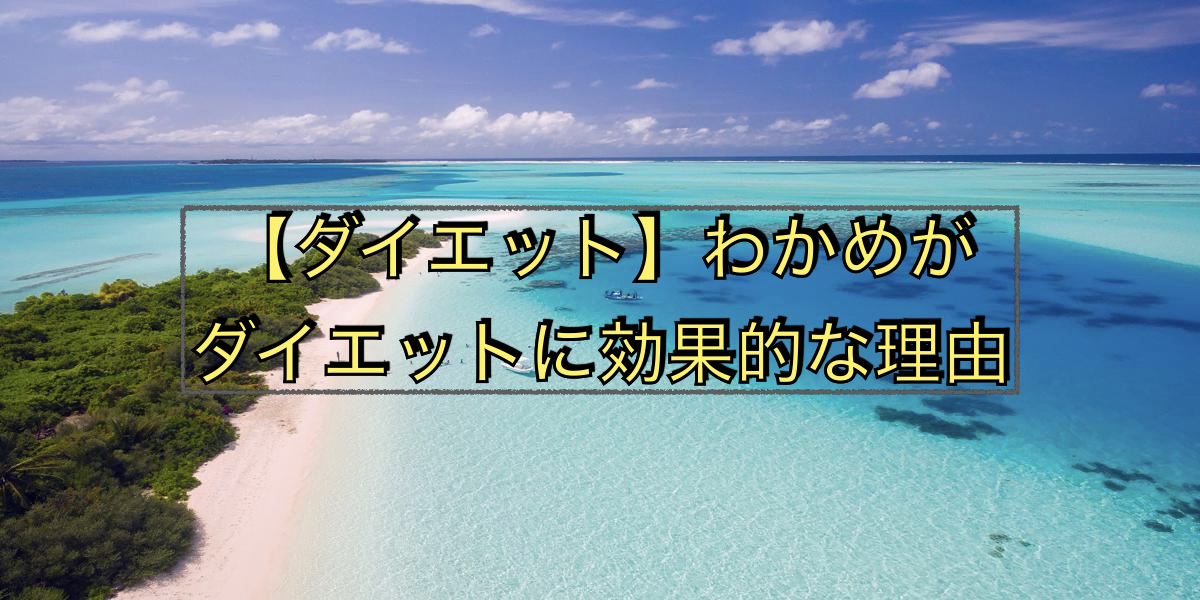 【ダイエット】わかめがダイエットに効果的な理由