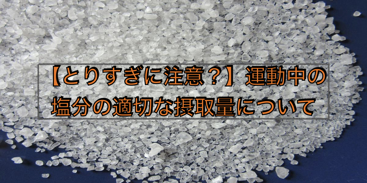 【とりすぎに注意?】運動中の塩分の適切な摂取量について