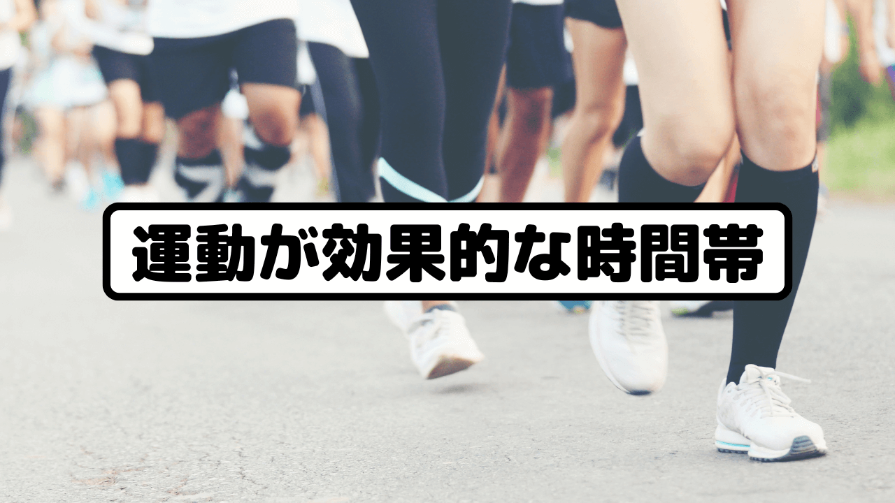 運動が効果的な時間帯